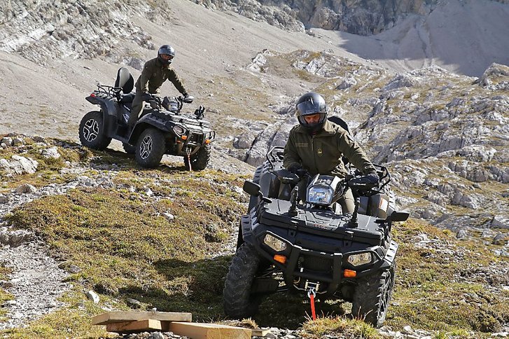 Die Gebirgsbeweglichkeit der Infanterie wird sich durch den Ankauf von neuen Quads wie dem Polaris Sportsman Touring XT 1000 verbessern. (Foto: Martin Hörl)