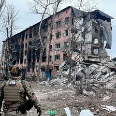 Ukrainische Polizisten in der ostukrainischen Stadt Awdijiwka (Oblast Donezk) während der dortigen Kämpfe im Jahr 2023. (Foto: National Police of Ukraine; CC BY-SA 4.0)