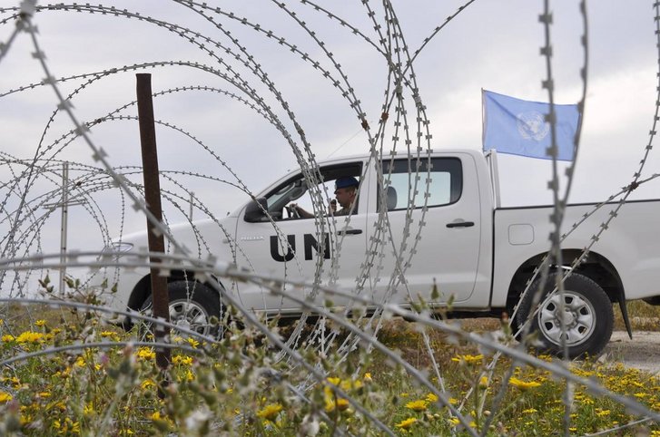 UN-Patrouille mit einem Pickup. (Foto: UNFICYP)