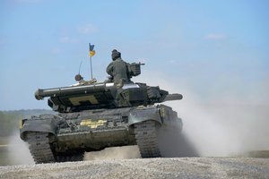 Ein Ukrainischer T-64BM bei der SETC17. (Foto: U.S. Army/7th AJMTC; CC BY-SA 2.0)