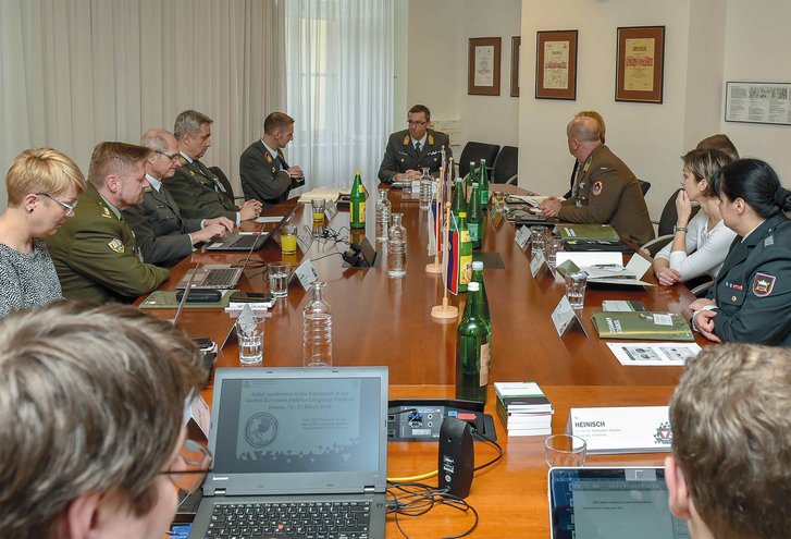 CEDC-Konferenz Militärische Sprachenplattform LVAK im März 2019. (Foto: Bundesheer/Christian Fahrngruber)