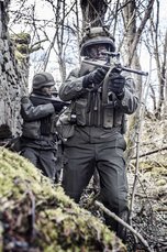 Gegnerische Auklärung und Angriffsspitzen nähern sich an. Sobald sie sich vor den eigenen Stellungen befinden, werden sie bekämpft. (Foto: Bundesheer/Daniel Trippolt)