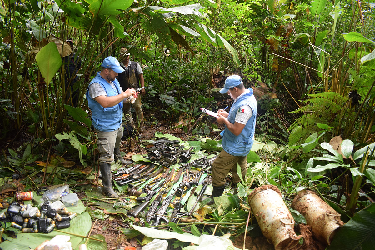 Unterstützt wurden die UN-Mitarbeiter vom kolumbianischen Militär und einzelnen Farc Mitgliedern. (Foto: UN Photo/Hector Latorre)