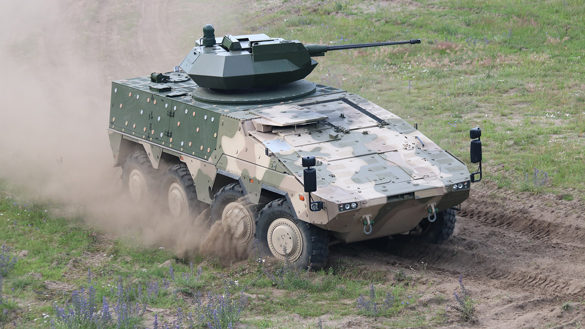 Prototyp des litauischen Schützenpanzers „Vilkas“. (Foto: rheinmetall-defence/CC BY-SA 4.0)