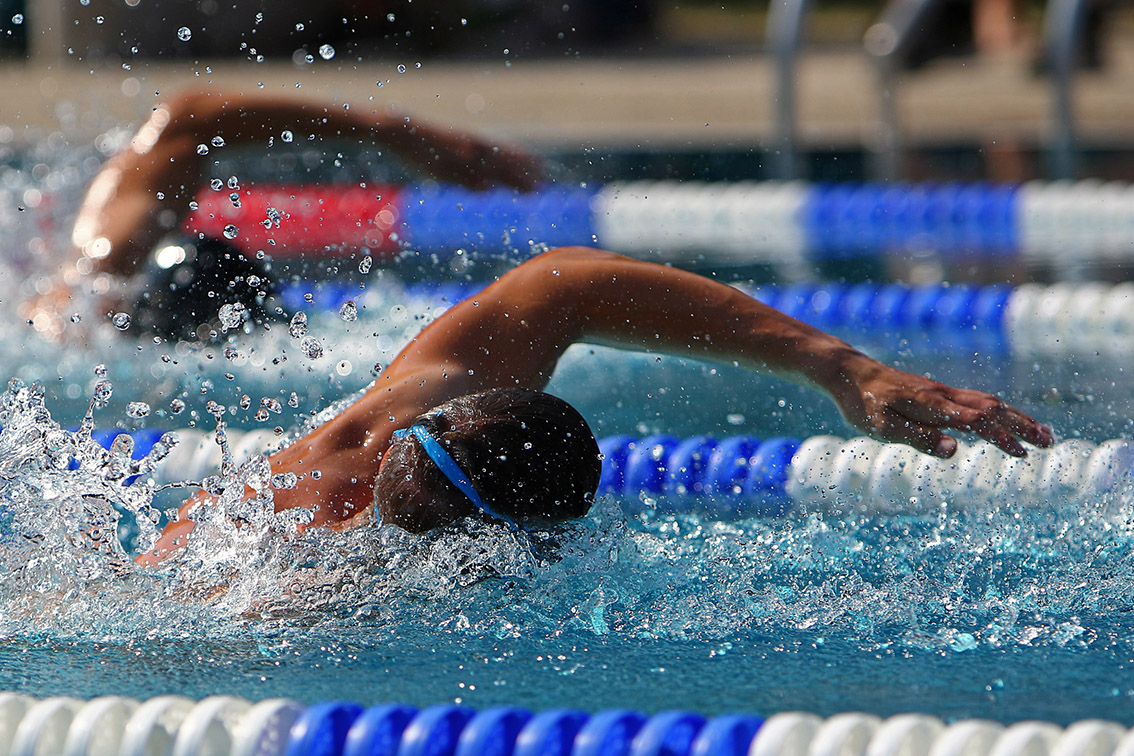 Schwimmen ist ein Einzelbewerb des Militärischen Fünfkampfs. (Foto: Bundesheer/Albin Fuss)