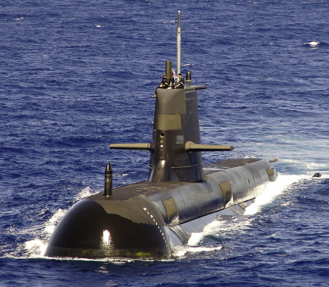 HMAS „Rankin“, australisches U-Boot der „Collins“-Klasse. Diese soll in den 2030ern durch die „Barracuda“-Klasse ersetzt werden. (Foto: U.S. Navy/Mass Communication Specialist Seaman James R. Evans, gemeinfrei)