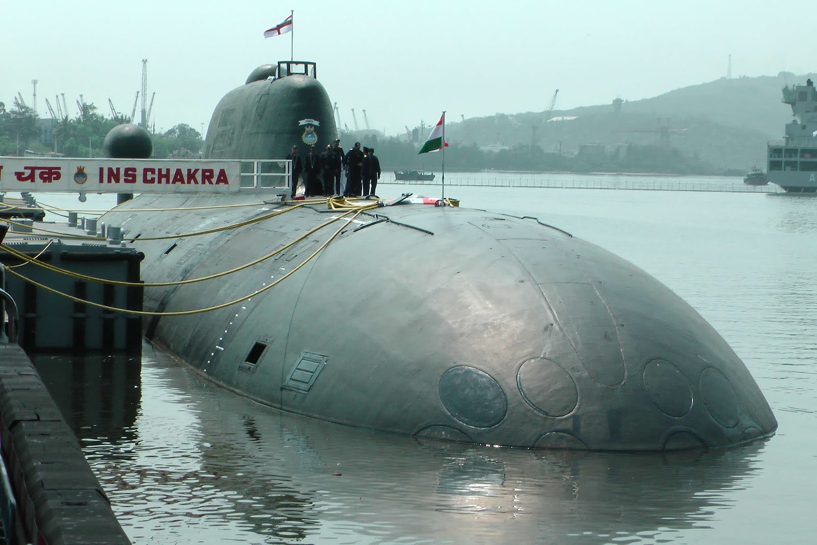 INS „Chakra“, ein russisches U-Boot der „Akura“-Klasse, das zurzeit von Indien geleast wird. (Foto: Ajai Shukla/CC BY-SA 3.0)