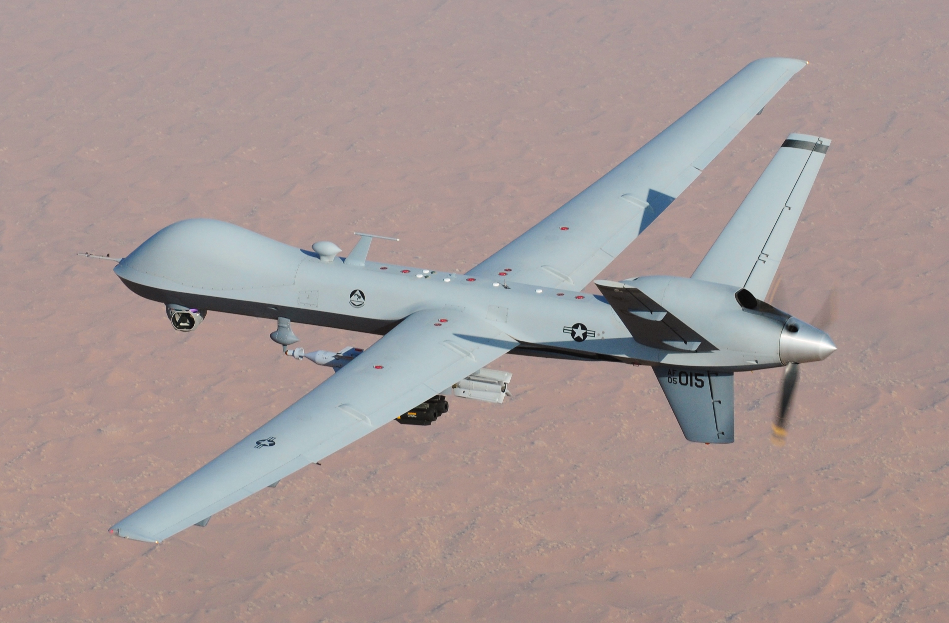 Die neue chinesische Drohne CH-4 sieht fast identisch aus wie die US-Drohne MQ-9 Reaper (Bild). (Foto: Lt. Col. Leslie Pratt, U.S. Air Force, public domain)