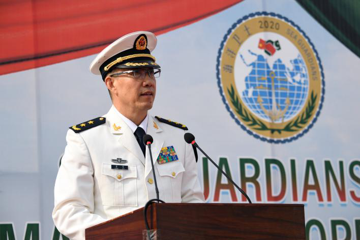 Der chinesische Vize-Admiral Dongjun bei der Eröffnungszeremonie von „Sea Guardians“. (Foto: eng.chinamil.com.cn/Mu Ruilin)
