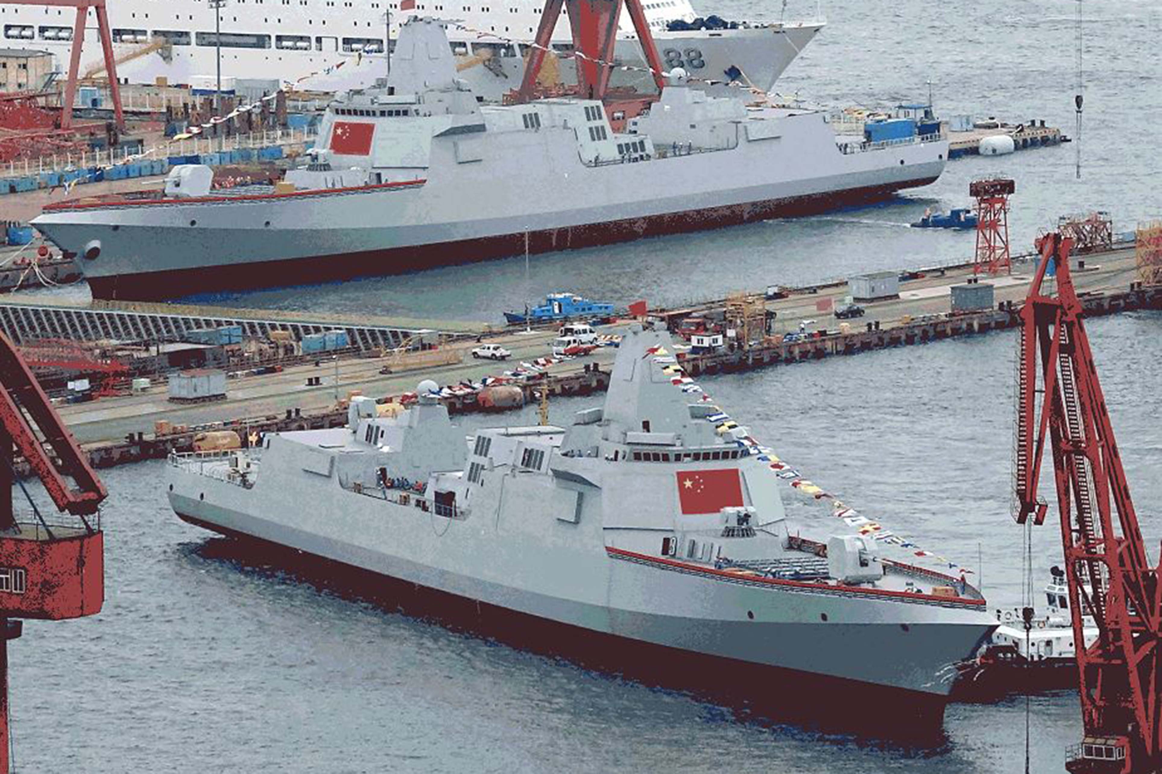 Der neue chinesische Zerstörer „Nanchang“ bei seiner Indienststellung am 12. Jänner 2020. (Foto: chinamil.com.cn)