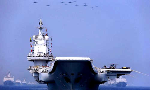 Mit dem Flugzeugträger “Liaoning“ wurde ein Manöver durchgeführt. (Foto: eng.chinamil.com.cn/ Zhang Lei)