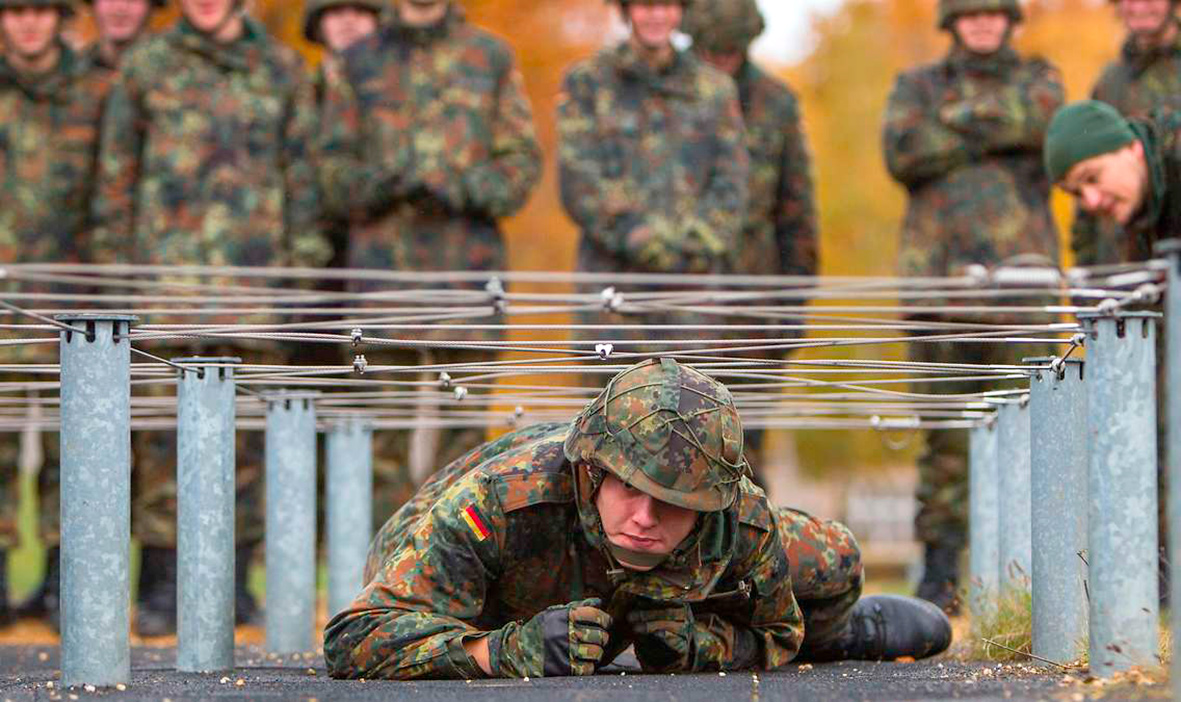 Während der allgemeinen Grundausbildung wird die körperliche Fitness der Freiwilligen gestärkt. (Foto: Bundeswehr/Jane Schmidt)