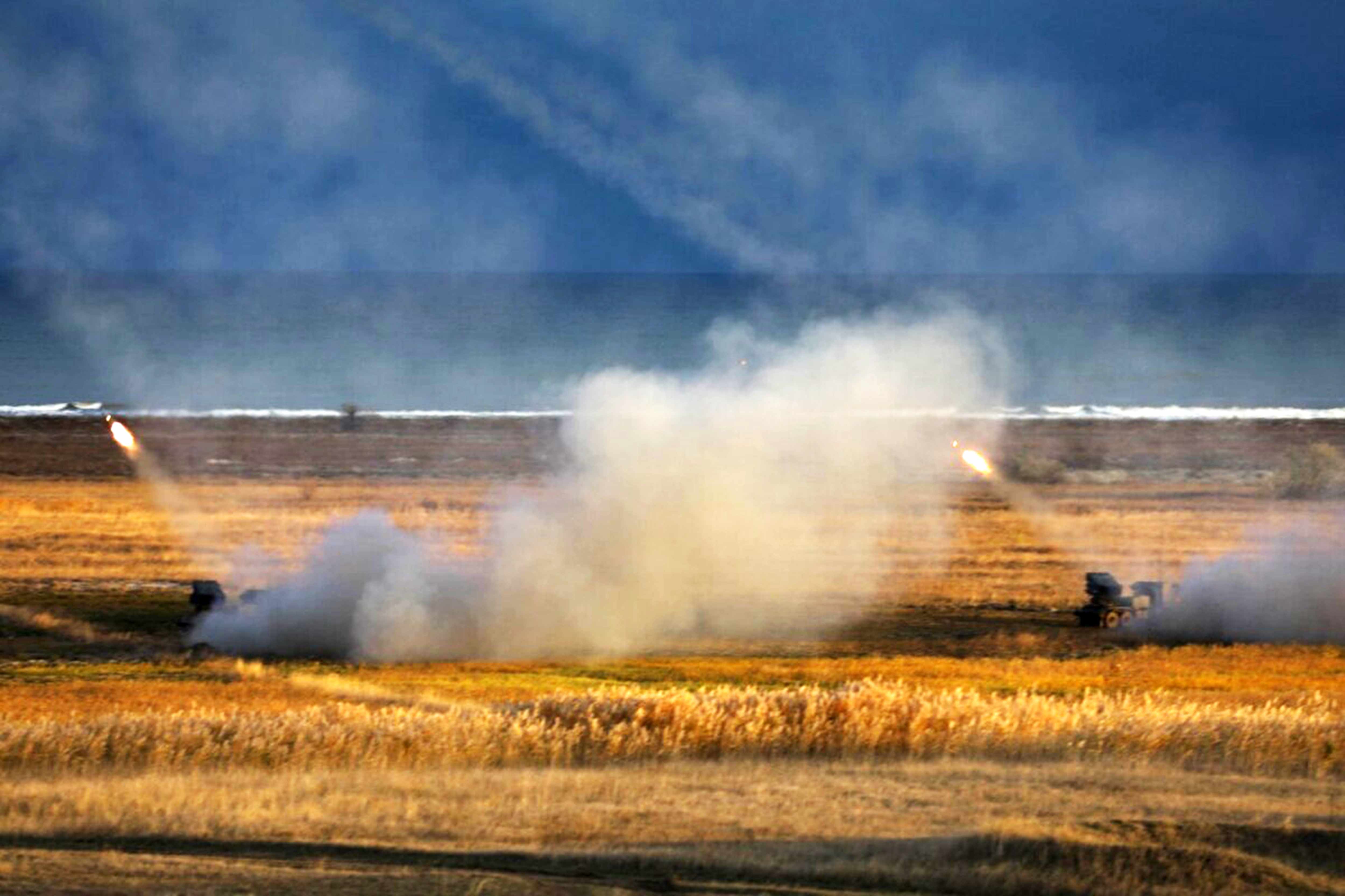 Abfeuern der Raketen in das Schwarze Meer. (Bild: U.S. Army, SGT. H. Marcus McGill)