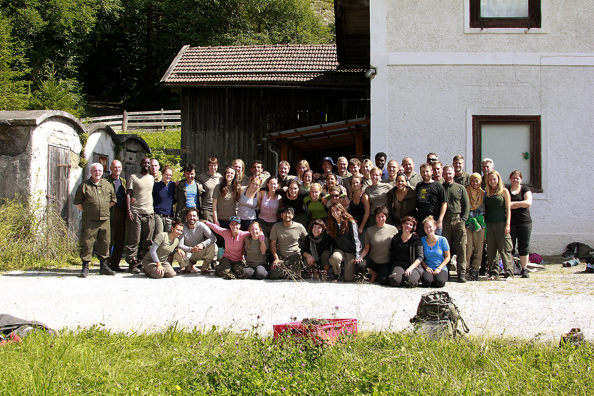 Die Studenten mit ihren Trainern und Coaches.