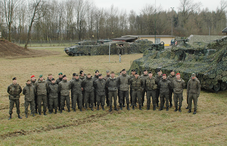Der 21. Generalstabslehrgang auf Truppenbesuch bei der 4. Panzergrenadierbrigade. (Foto: 4.PzGrenBrig/Schauer)