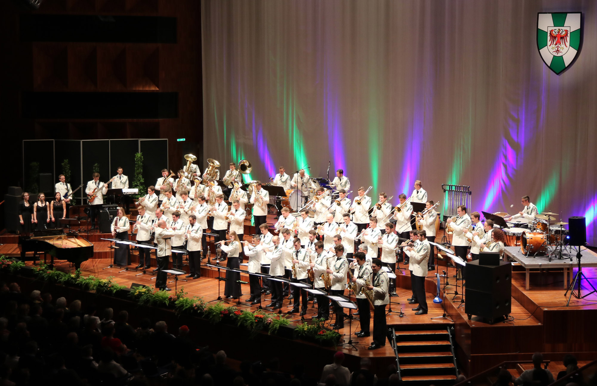Die Militärmusik Tirol beim „Edelweiß-Galakonzert 2019“ im „Congress Innsbruck“. (Foto: Bundesheer/Maximilian Appeltauer)