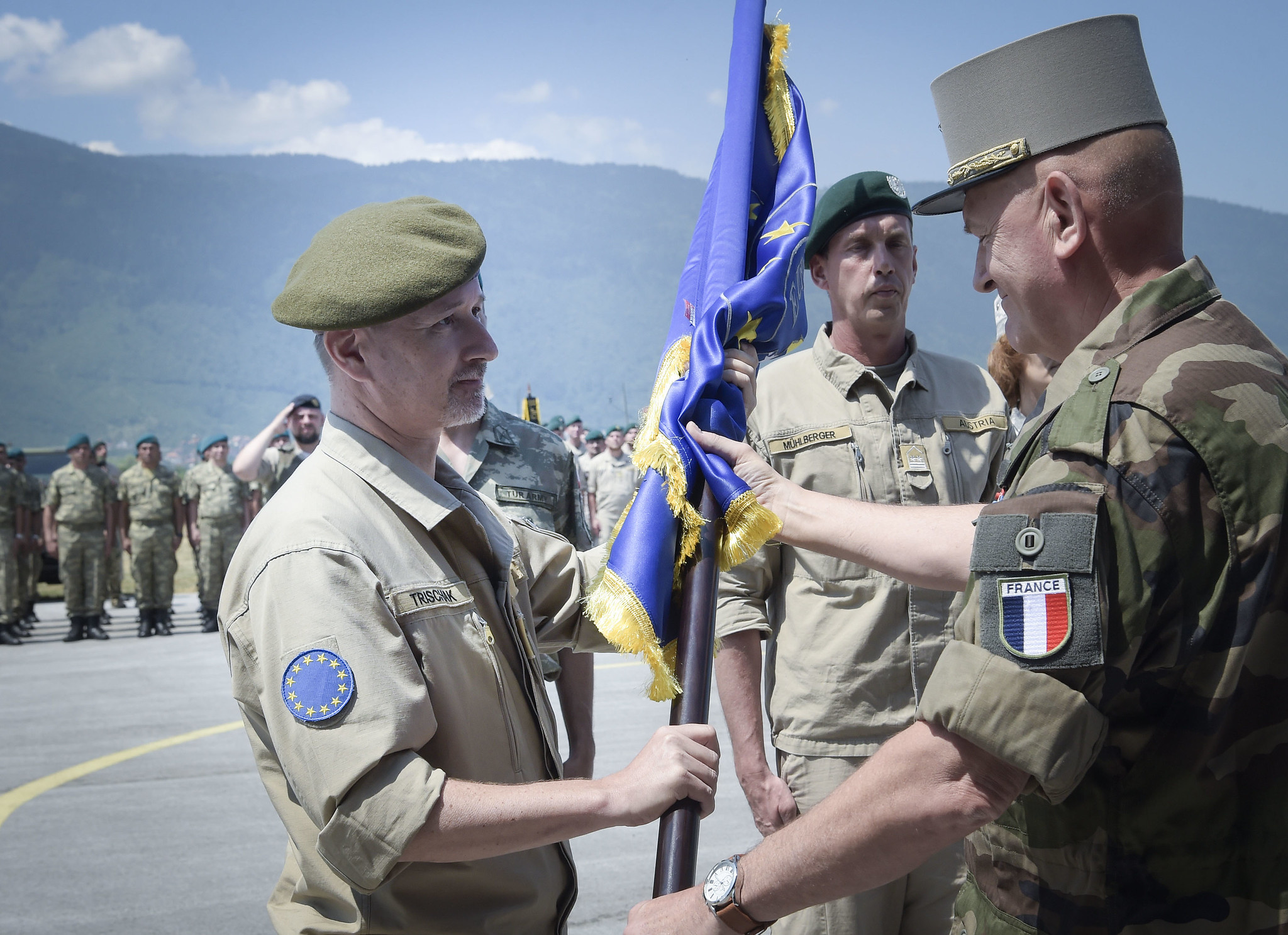 Der neue EUFOR/ALTHEA-Kommandant, Generalmajor Reinhard Trischak, während der feierlichen Kommandoübergabe am 26. Juni 2019 in Sarajevo. (Foto: Bundesheer/Pusch)